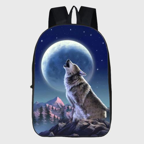 Wolf Howling At Moon Backpack