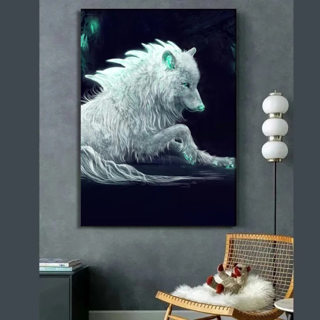 Arctic Wolf Art Painting Art