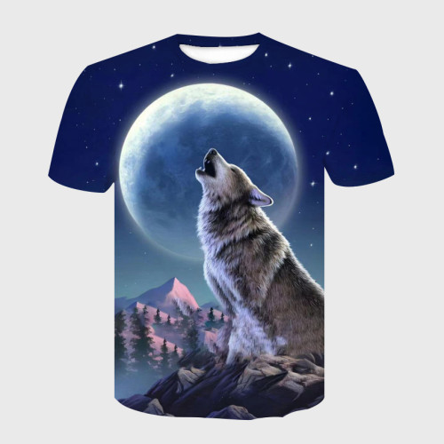 Wolf Howling At Moon T-Shirt