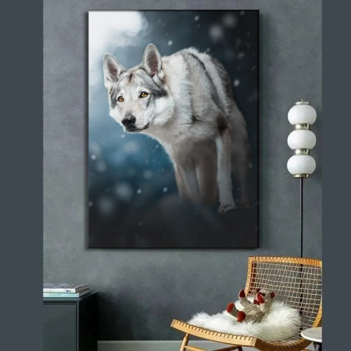 Wolf Dog Painting Art