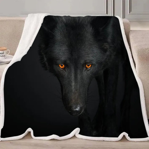 Black Wolf Blanket