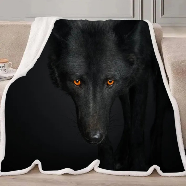 Black Wolf Blanket