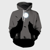 Wolf Howling Moon Hoodie