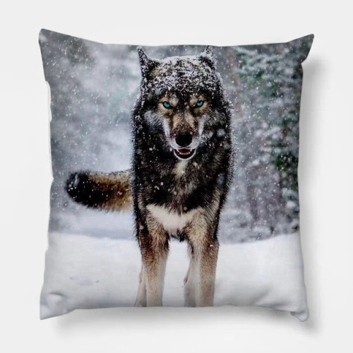 Snowy Wolf Pillow Case