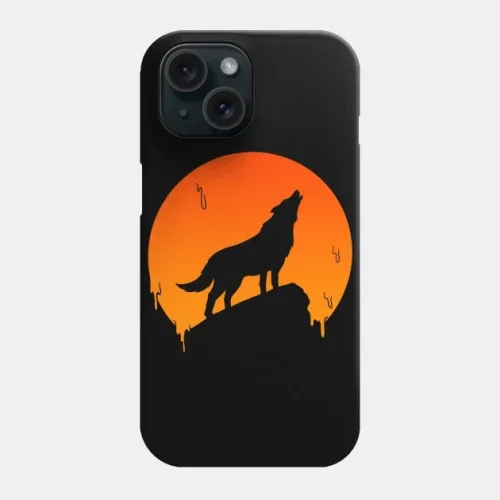 Howling Wolf Moon Phone Case