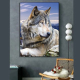 Grey Wolf Painting Art