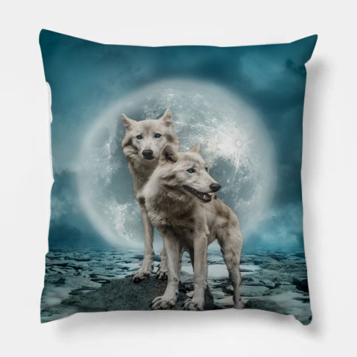 Arctic Wolf Art Pillow Case