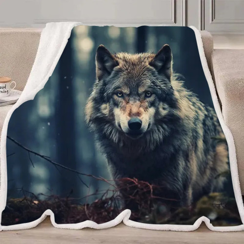 Forest Wolf Blanket