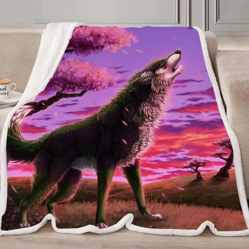 Spring Wolf Blanket