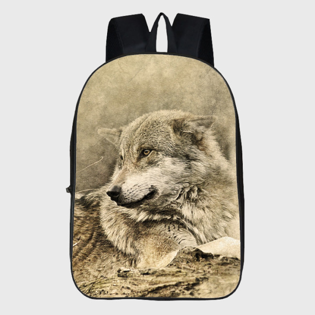 Wolf Drawing Backpack