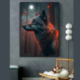 Jungle Wolf Painting Art