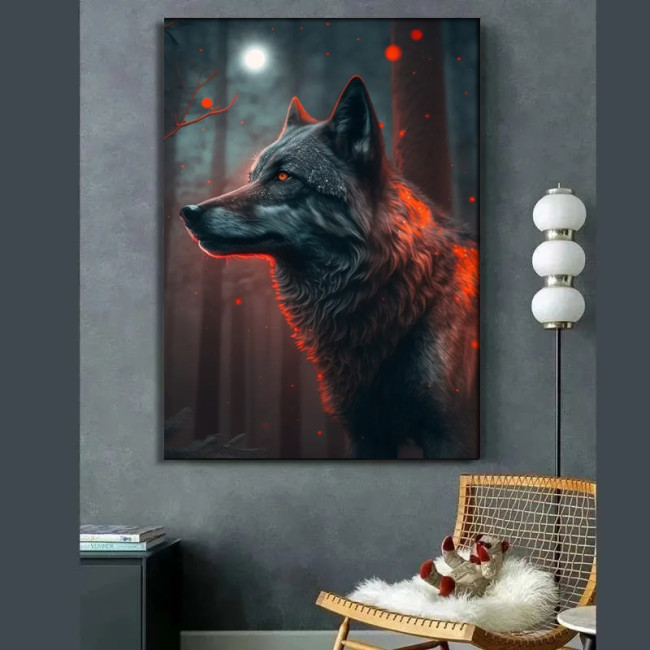 Jungle Wolf Painting Art