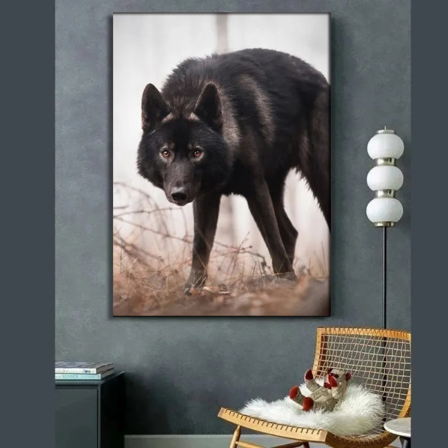 Black Wolf Painting Art