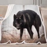 Black Wolf Blanket