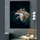 Fierce Wolf Painting Art