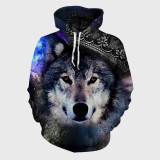 Galaxy Crowned Wolf Hoodie