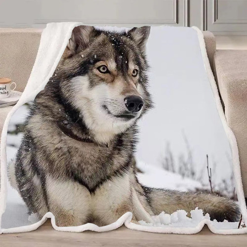 Wolf Dog Blanket