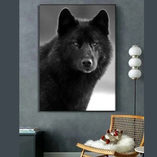 Black Wolf Wall Art