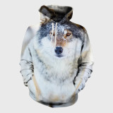 Wolf In Snow Hoodie