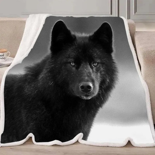 Black Wolf Blanket
