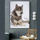 Wolf Dog Painting Art