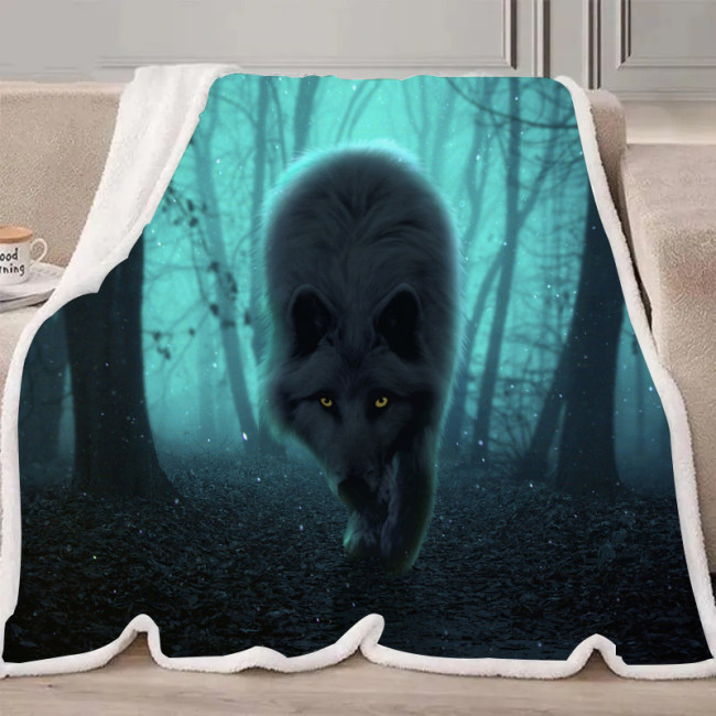 Forest Wolf Blanket