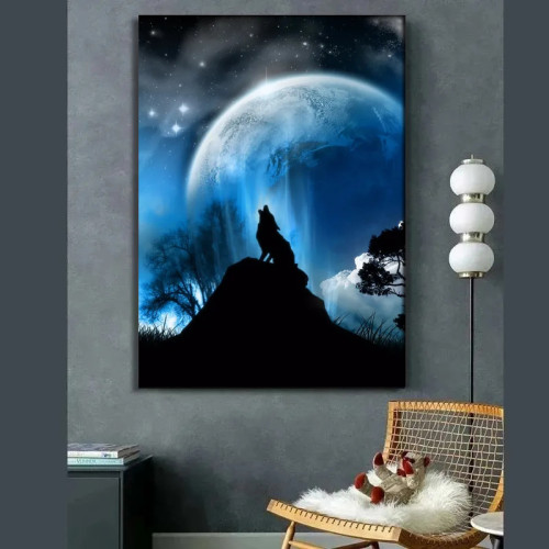 Fantasy World Wolf Painting Art