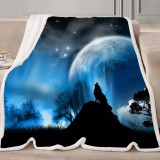 Fantasy World Wolf Blanket