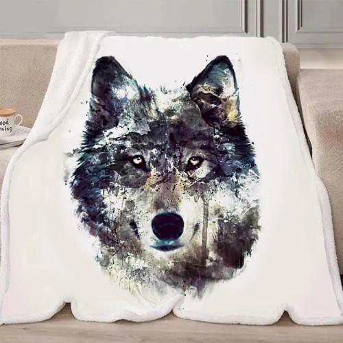 Wolf Painting Blanket