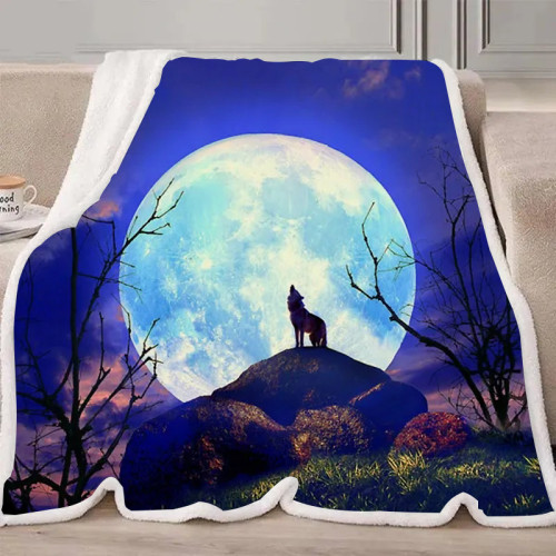 Moon Wolf Blanket