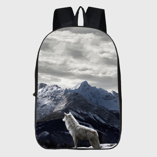 Winter Mountain Wolf Backpack