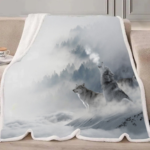 Cloud Wolf Blanket