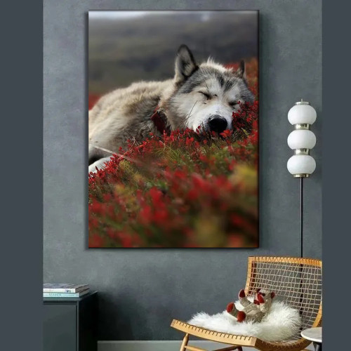 Lovely Wolf Painting Art