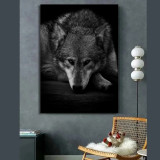 Black Wolf Painting Art