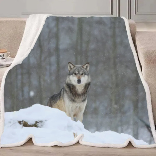 Winter Wolf Blanket