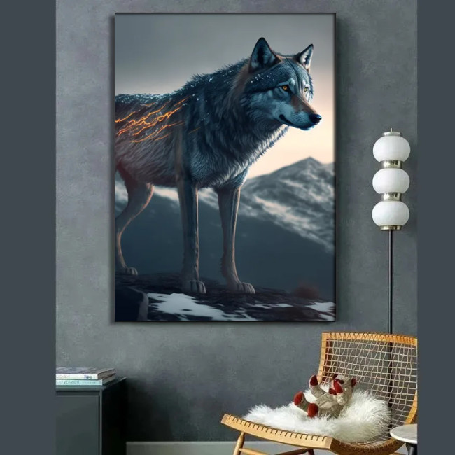 Alpha Wolf Painting Art