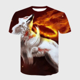 Anime Fire Wolf T-Shirt