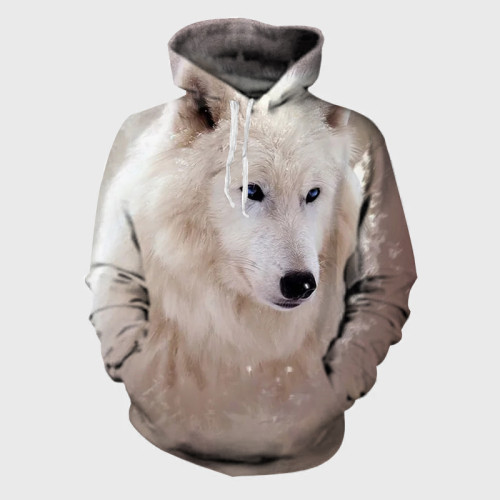 Mystical Arctic Wolf Hoodie