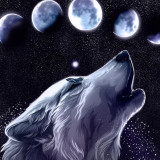 Cosmic Howl Wolf Painting Art