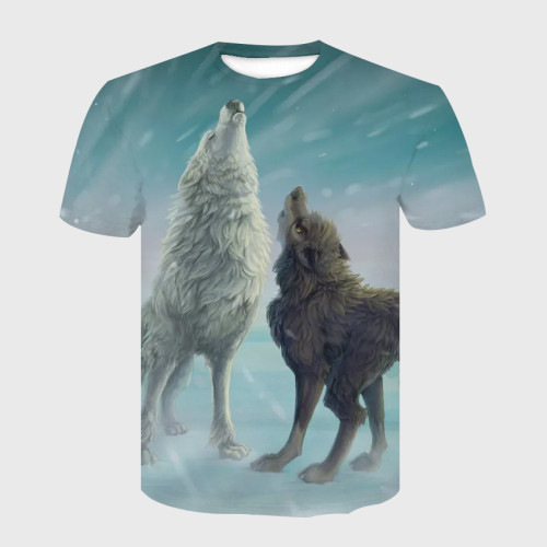 Anime Wolf Howling T-Shirt