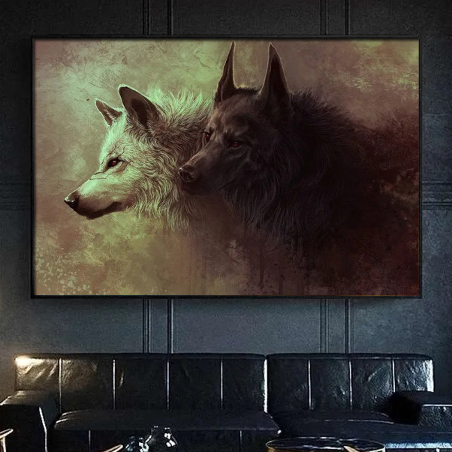 Wolf Lovers Painting Art