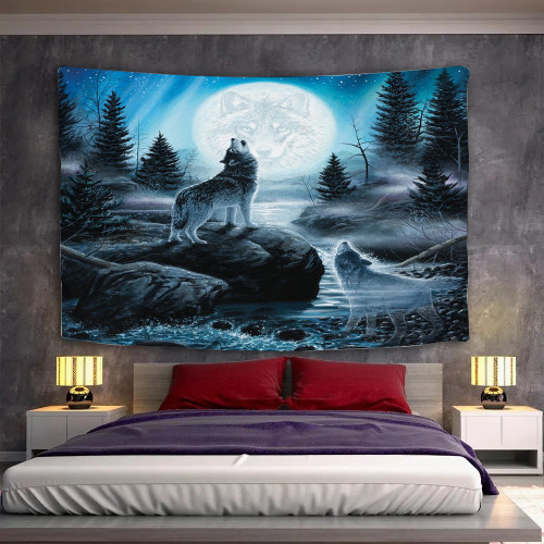 Wolf Packs Howling Tapestry