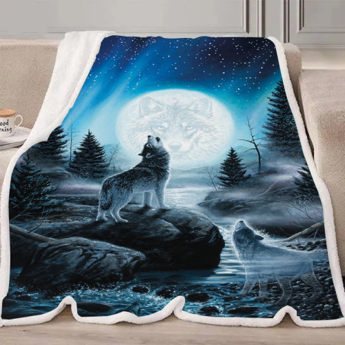Wolf Packs Howling Blanket