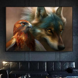 Eagle And Wolf Painting Art