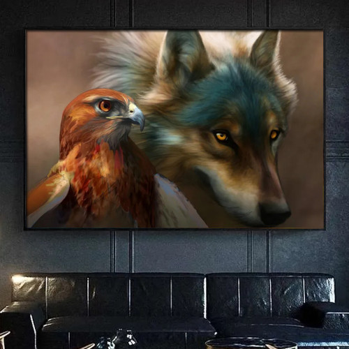Eagle And Wolf Wall Art