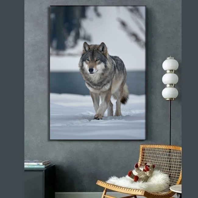 Gray Wolf Painting Art