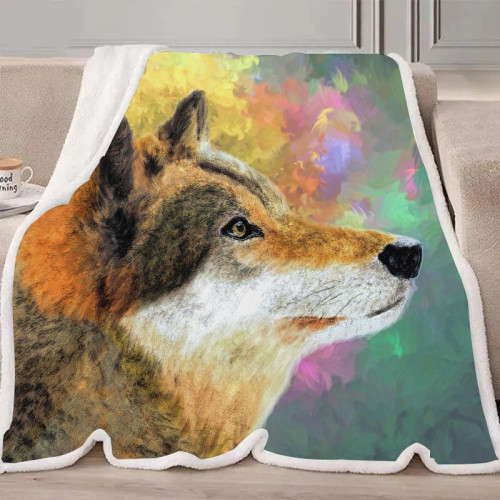Wolf Drawing Blanket