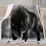 Black Wolf Blanket