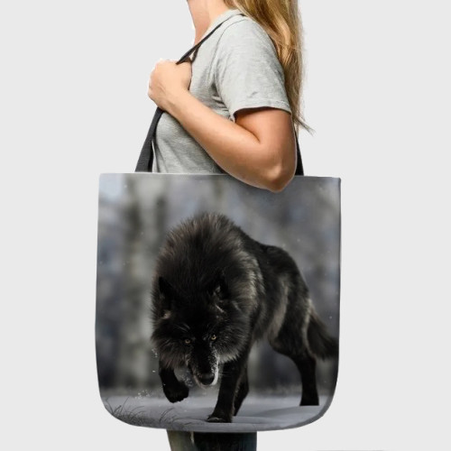 Black Wolf Tote Bag