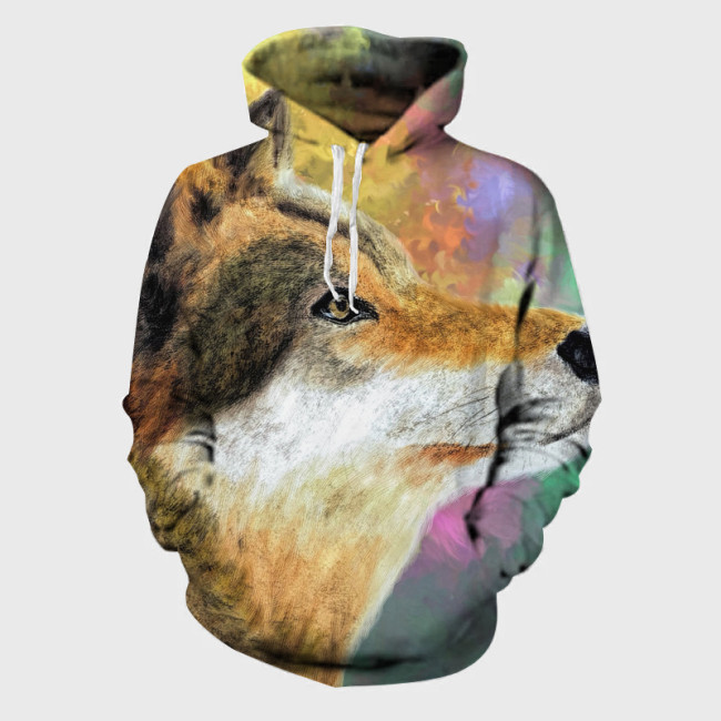 Wolf Drawing Hoodie